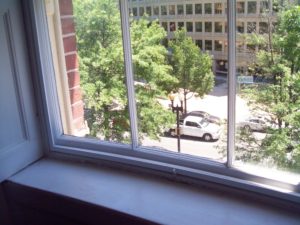 Lobby of the Octogon Museum in Washington DC, Curved Window